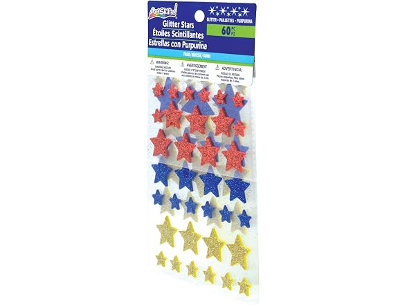 ArtSkills Self Adhesive Glitter Star Shape Foam Stickers