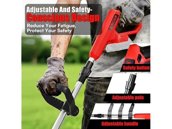 DEVTBLUN Tiller Cultivator Red