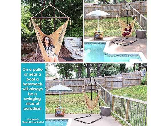Sunnydaze Outdoor Hammock Chair Swing