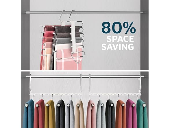 Lifemaster Space Saving Pants Hangers 1 Pack