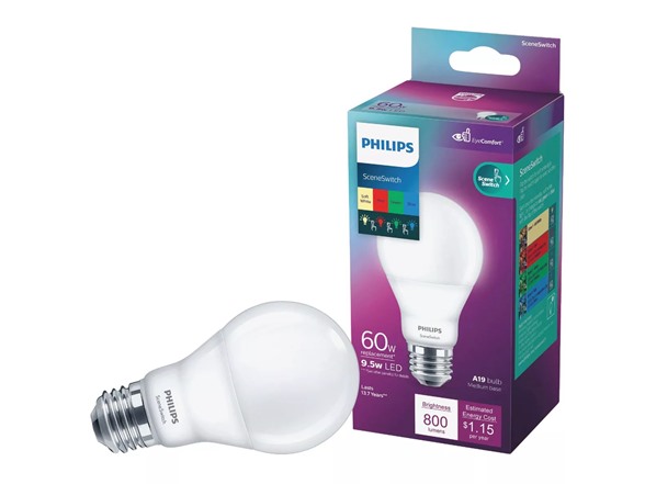 Phillips SceneSwitch 9.5W (60W Equivalent) A19 LED