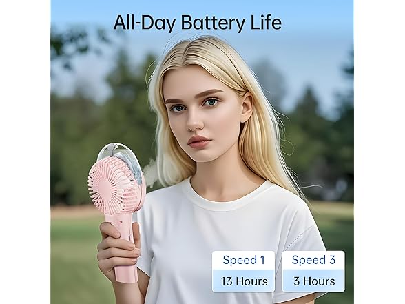 Rechargeable Handheld Misting Fan