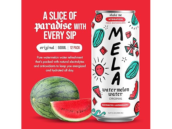 12PK Mela Watermelon Water - Watermelon Juice