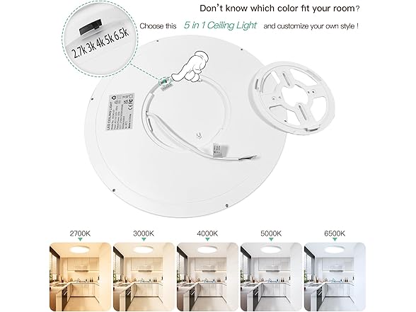 Brightever 15" Flush Mount Ceiling Light Fixtures