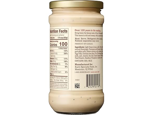 Rao's Homemade Alfredo Sauce 15 oz, Creamy