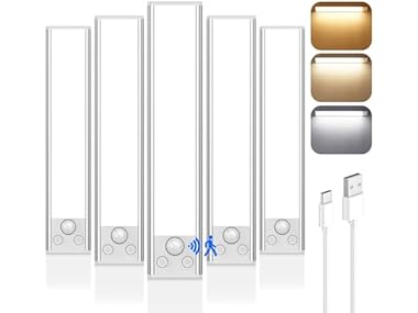 $19.99, Was $37.99, 47% Off! (5 Pk) VerRon Motion Sensor Under Cabinet Lighting dealfomo