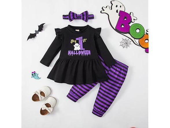 My 1st Halloween Baby Girl Outfit