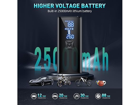 GJOSYOI BC388725070075 Tire Inflator Portable Air Com