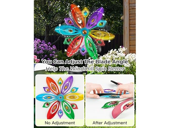 Putuo Decor Putuo Decor Solar Wind Spinners Outdoor