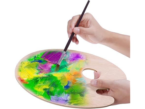 ULTNICE Wooden Paint Palette Oil Paint - Gallery 2