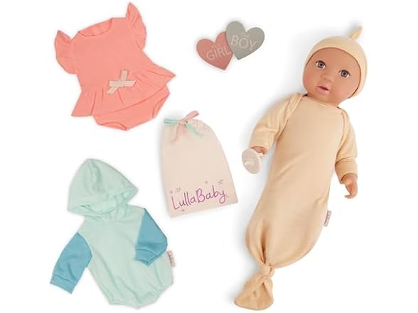 LullaBaby Gender Reveal 14" Baby Doll