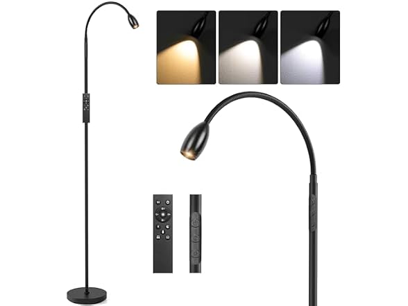 AUZONIMICS Reading Floor Lamp, 72" Black