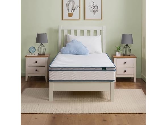 ZINUS 8 Inch Spring Sensation Hybrid Bedroom,