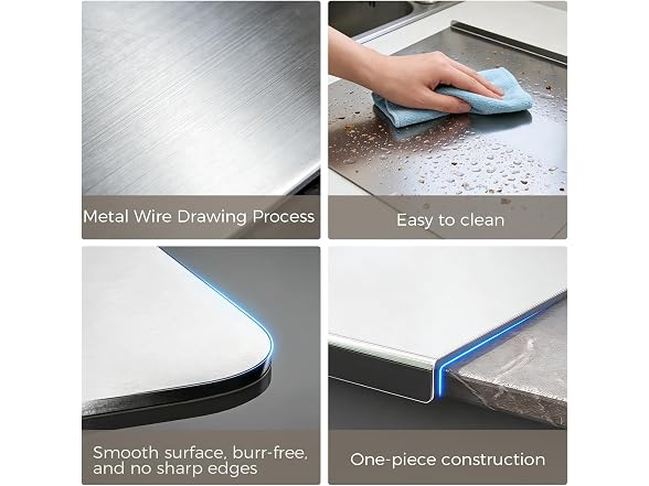 UFJEG 2pc Stainless Steel Cutting Boards