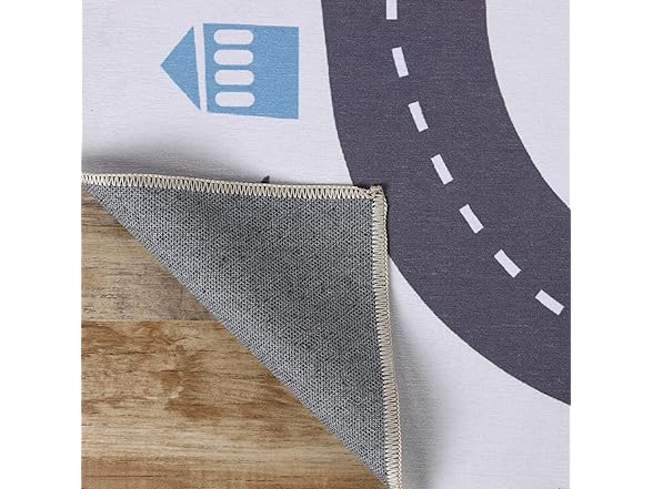 Superior 2'x3' Path Non-Slip Kids Playroom Rug