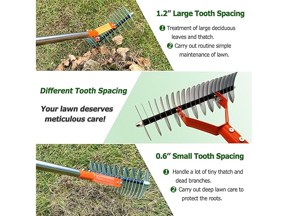 Qikstren Thatch Rake with Adjustable Handle
