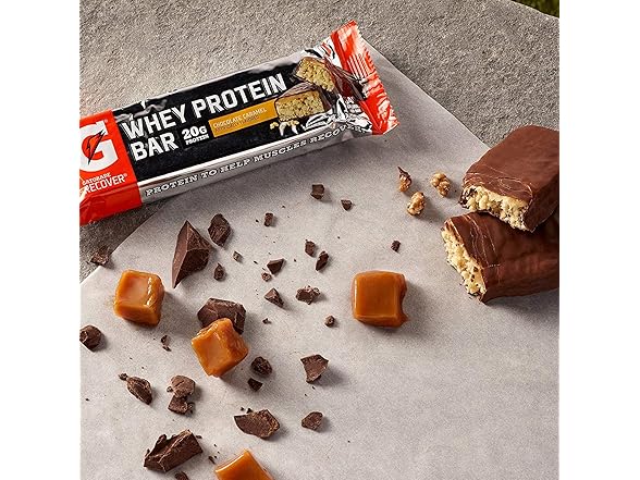 12CT Gatorade Whey Protein Recover Bars, Chocolate