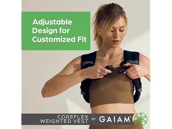 Gaiam CoreFlex Weighted Vest, Adjustable (6 lb)