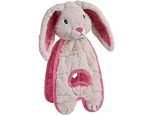 Cuddle Tugs Bunny Plush Squeaky Dog Toy