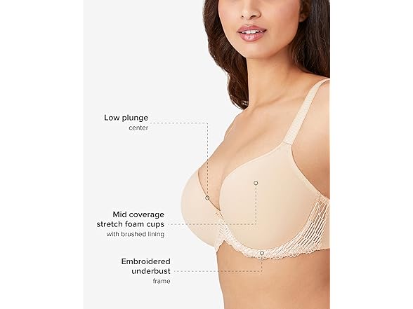 Wacoal (36B) Womens La Femme Plunge TShirt Bra