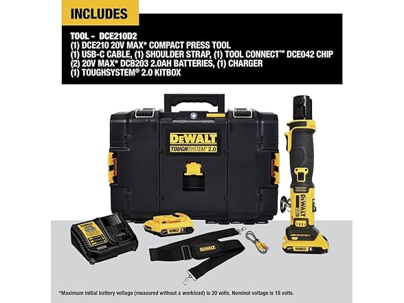 DEWALT DCE210D2 20V MAX Compact Press Tool