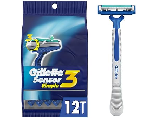 $5.99, Was $11.97, 49% Off! Sensor3 Simple Mens Disposable Razors 12 Ct dealfomo
