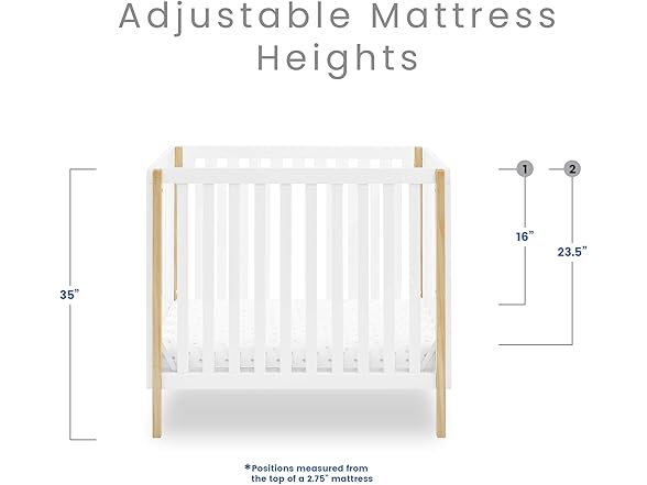 Delta Children Gio Mini Crib with Mattress