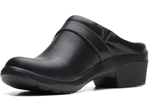  Clarks Angie Mist Black Leather 11 