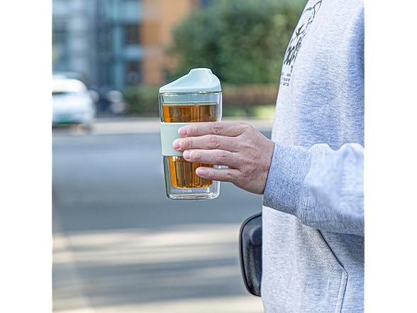 Restaurantware Glass Travel Mug 1 Count 12 Ounce 
