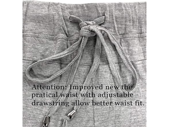 How'on Women (S) Elastic Waist Wide Leg Soft Pants