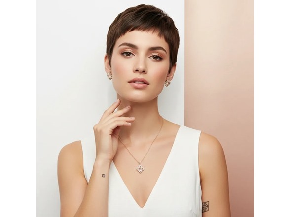 Clover CZ Necklace & Earring Set