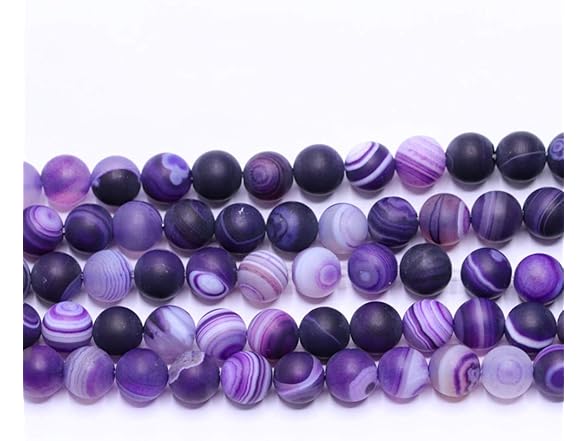 PLTbeads Gorgeous Purple Stripe Agate
