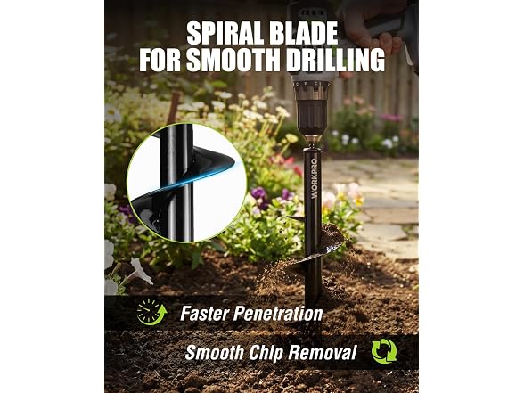 WORKPRO 2PC Drill Bit Set for Planting