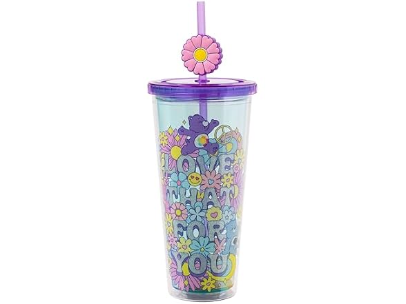 Care Bears Groovy Love Quote, Plastic Cold Cup, 24oz