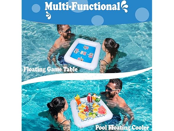 Zone Tech PA0013 Inflatable Game Table with Playing Cards