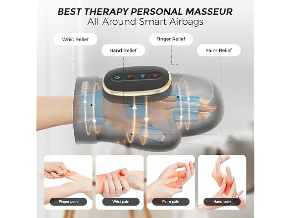 WUX Hand Massager with Heat 3 Modes Arthritis