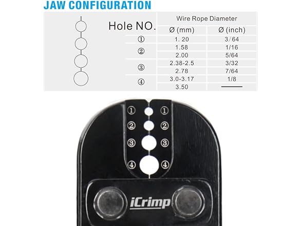 IWISS iCrimp Wire Rope Crimping Tool for