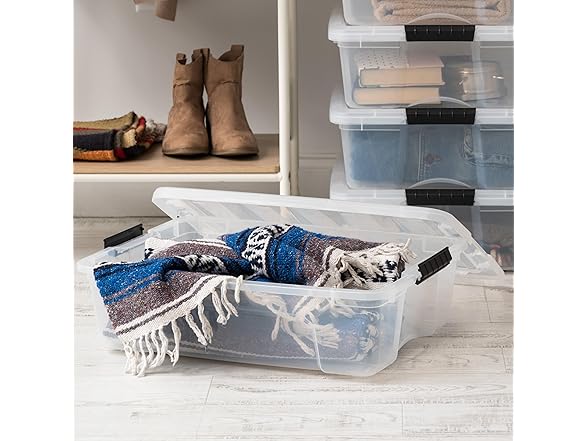 IRIS USA 27Qt Stackable Storage Bins