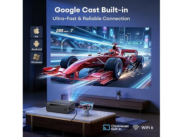Boldever 4K Google TV Smart Projector