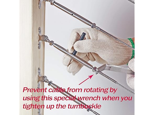 Stainless Steel Adjustable Angle 1/8" Cable Railing Kit