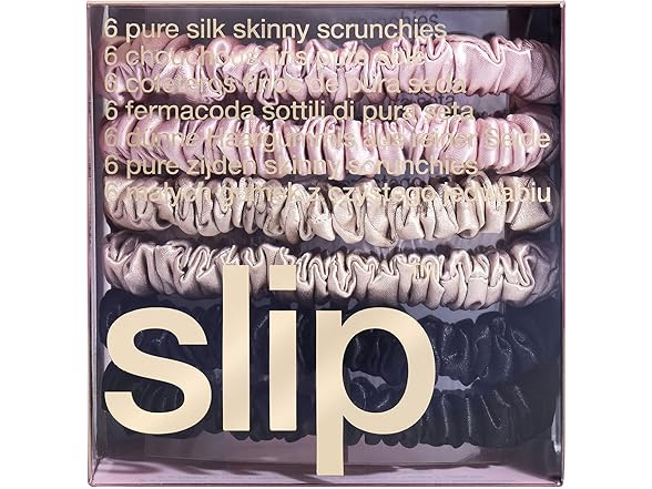 slip Silk Skinny Scrunchies - Set of 6