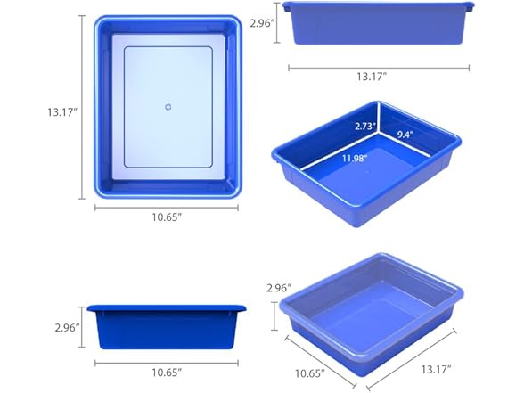 Storex Storex Flat Storage Tray with Lid