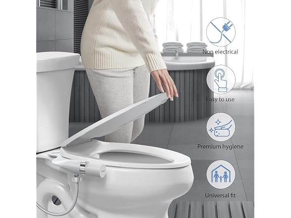 Veken Ultra-Slim Bidet, Non-Electric Dual Nozzle