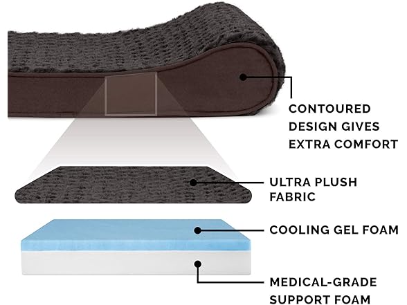 Furhaven Cooling Gel Bed for Large Dogs