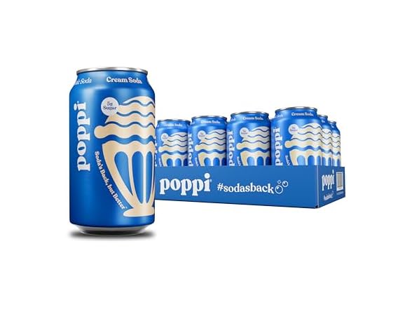 Poppi Cream Soda Prebiotic, 12pk