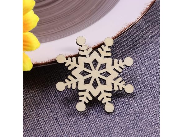 Wooden Snowflake Cutouts Craft