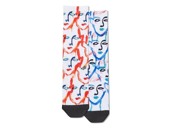 Hot Sox Women's Faces Crew Socks (4-10)