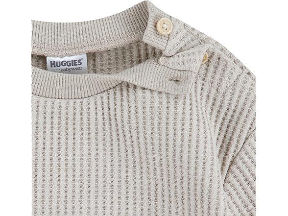 Huggies Waffle Knit Crewneck Sweatshirt Pants Set