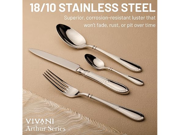 VIVANI Luxury Silverware Flatware Set