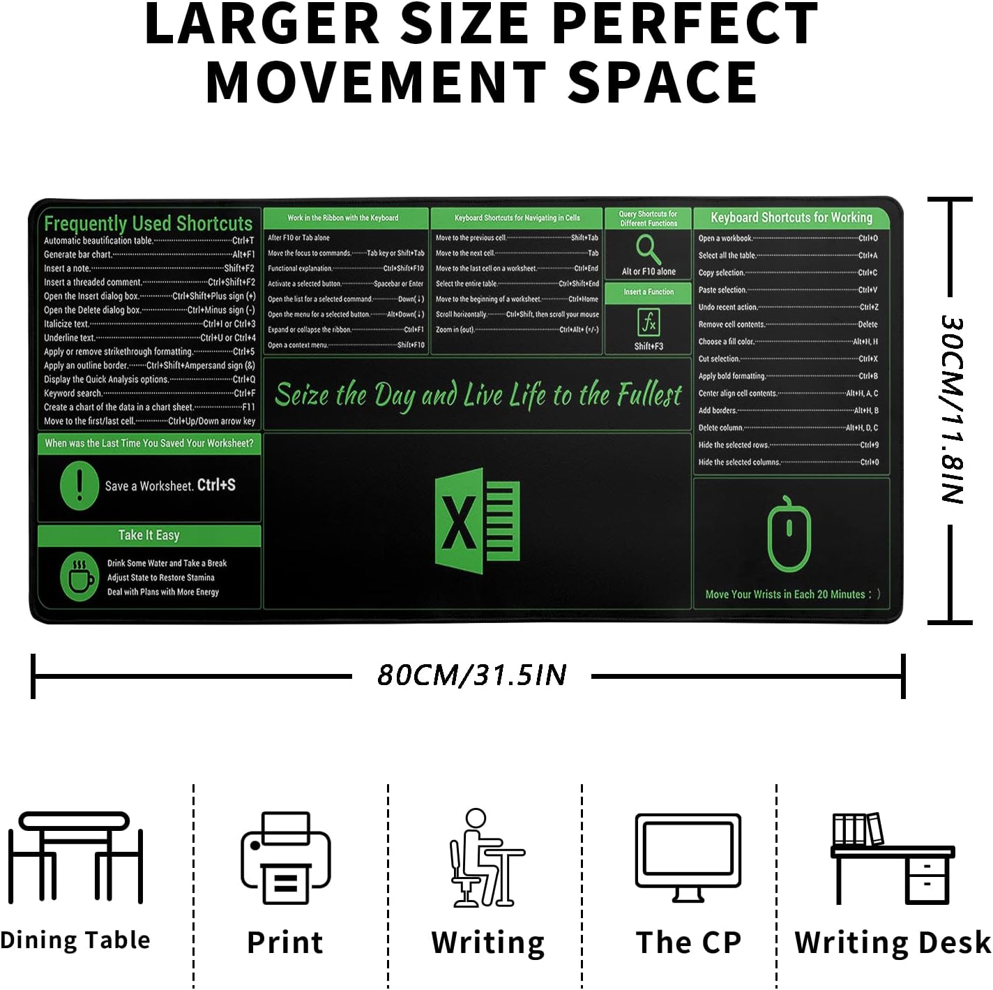 Excel Shortcut Gaming Mouse Pad - Gallery 5